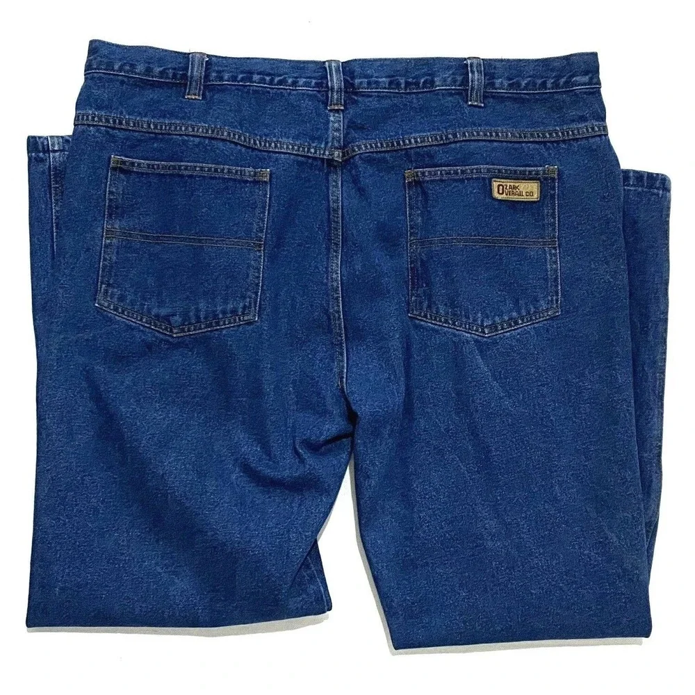 Ozark Overall Co Jeans 44x32 Straight Leg High Rise‎ Dark Wash Classic Fall